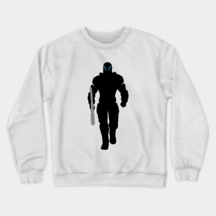 Futuristic Human Soldier Walking Silhouette Crewneck Sweatshirt